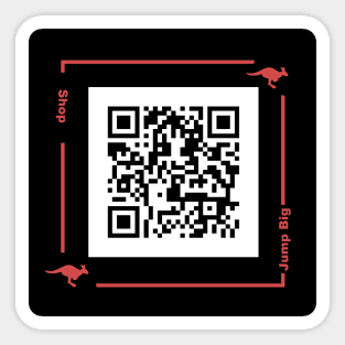 Jump Big QR Code Sticker